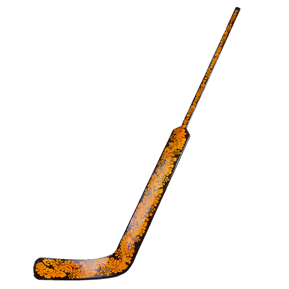 Клюшка хоккейная с росписью «Кудрина». Хохлома - интернет магазин Русь Велика я 