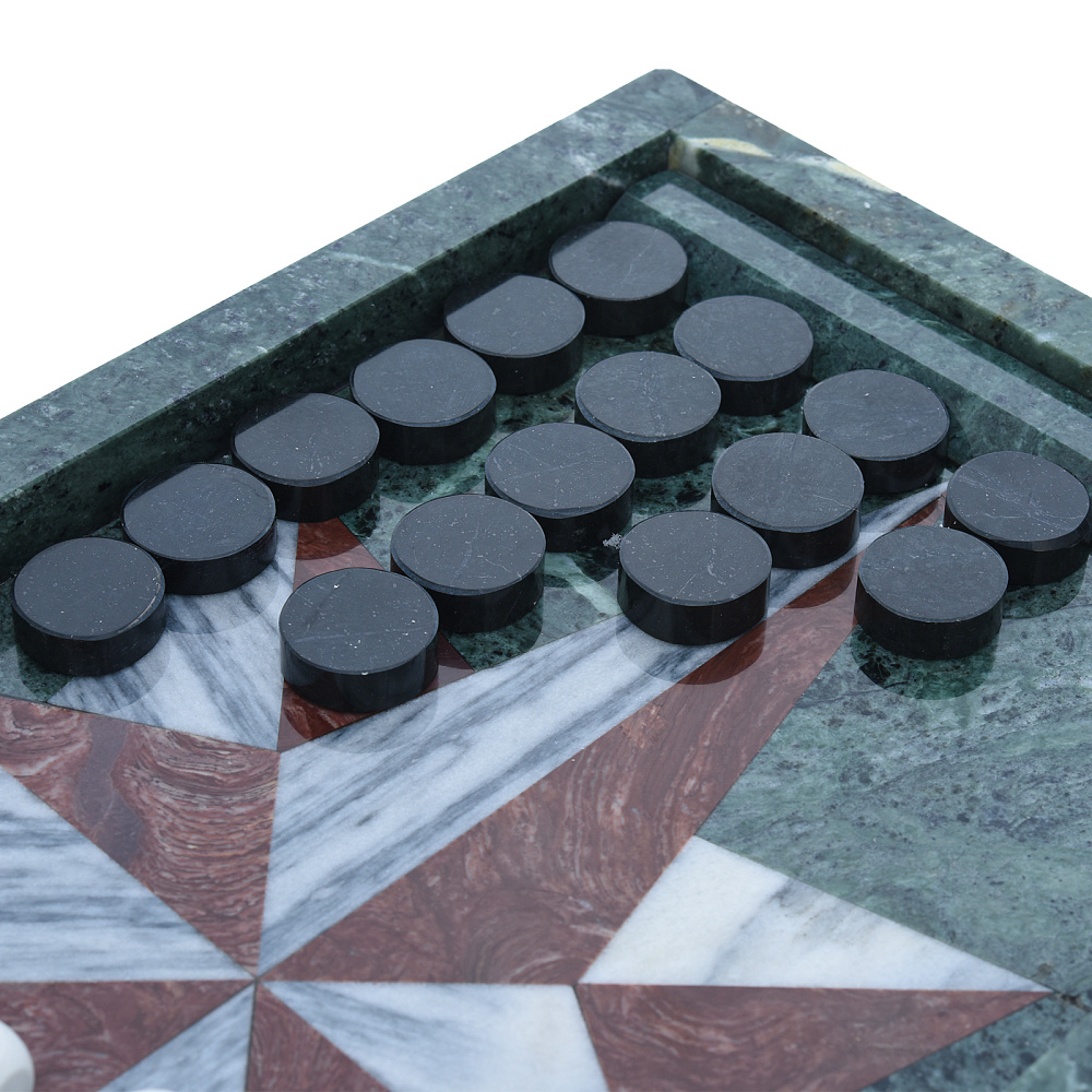 Нарды из натурального камня «Звезда» 43х23 см - интернет магазин Русь Велика я фото 3