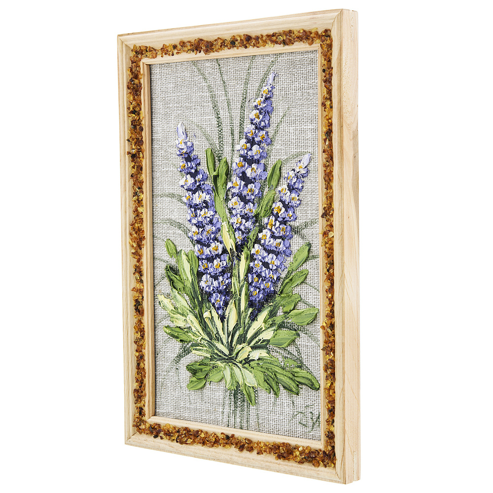 Панно в янтарной раме «Букет цветов» 27х18 см - интернет магазин Русь Велика я фото 1