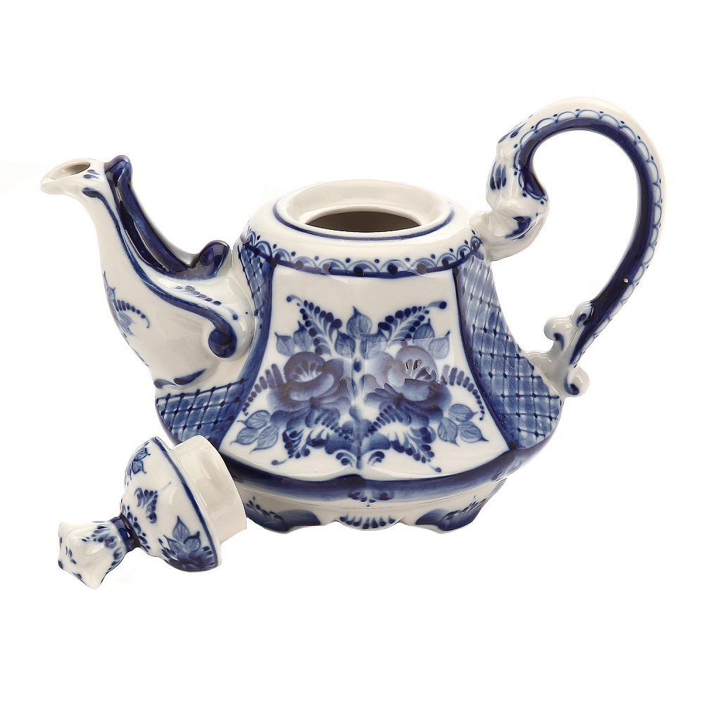 Чайный сервиз на 6 персон «Грань». Гжель - интернет магазин Русь Велика я фото 3