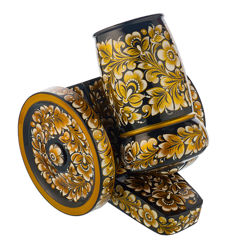 Подставка под бутылку «Пушка». Хохлома - интернет магазин Русь Велика я фото 2