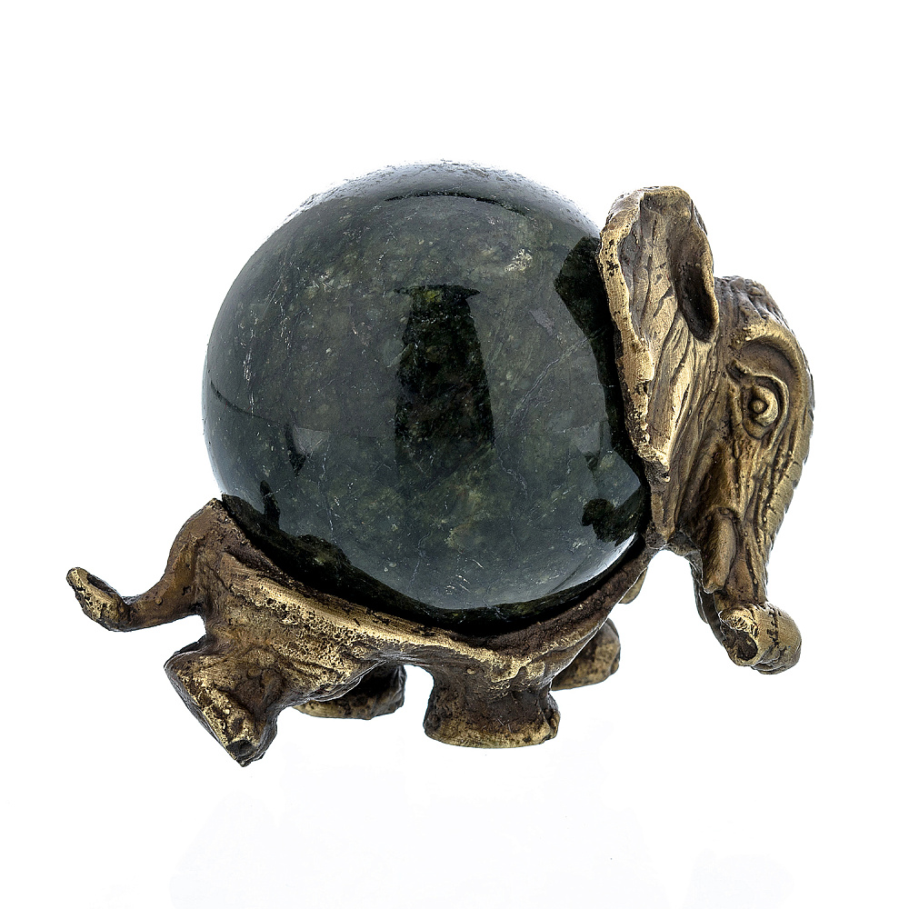 Бронзовая скульптура «Слон с шаром» - интернет магазин Русь Велика я 