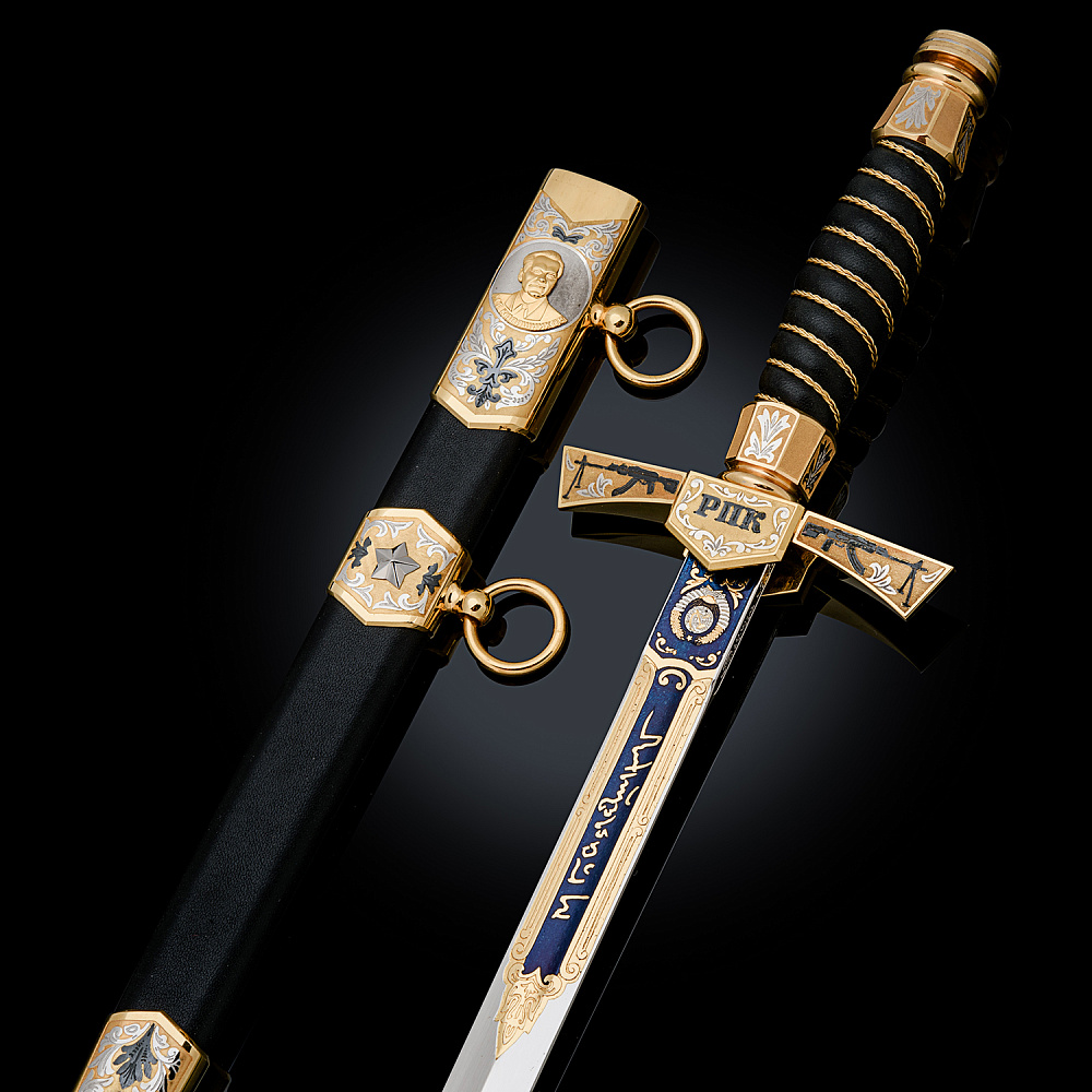 Кортик сувенирный «Калашников. РПК». Златоуст - интернет магазин Русь Велика я 