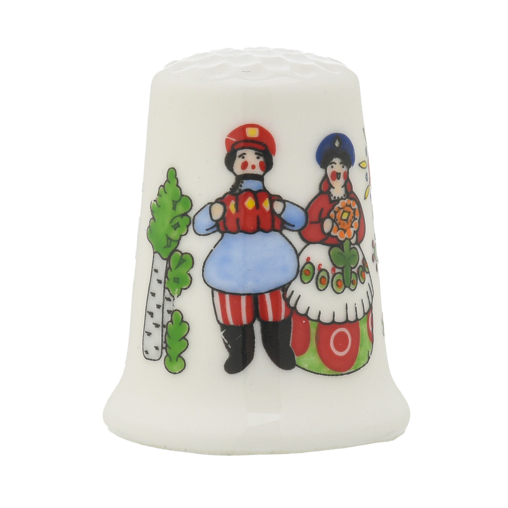 Наперсток фарфоровый «Прогулка» - интернет магазин Русь Велика я фото 1