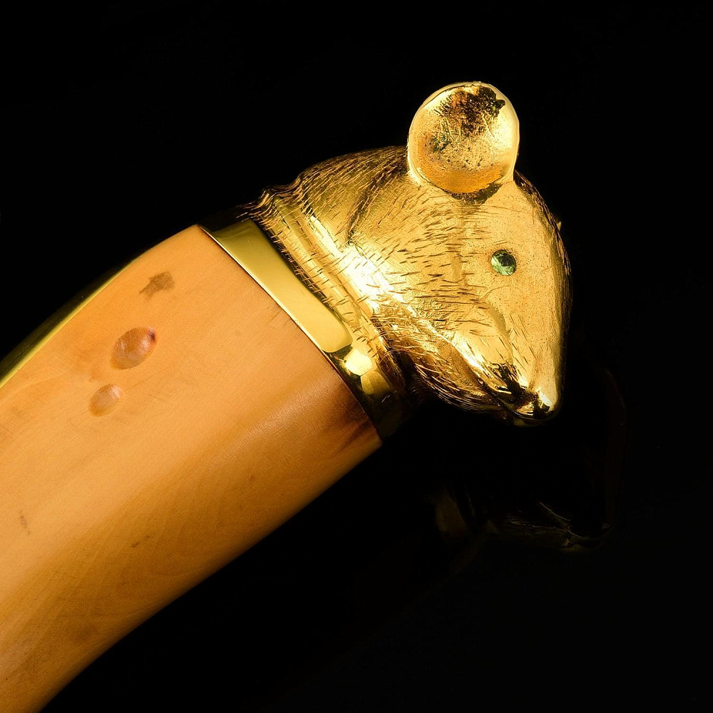 Нож сувенирный «Мышка» на подставке. Златоуст - интернет магазин Русь Велика я фото 1