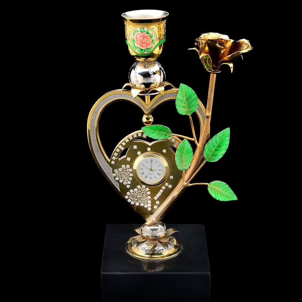 Часы-подсвечник «Роза». Златоуст - интернет магазин Русь Велика я 