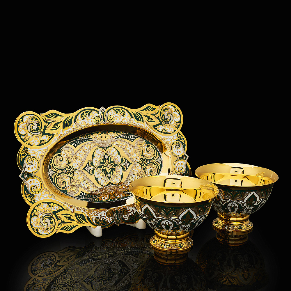 Питейный набор на 2 персоны «Восток». Златоуст - интернет магазин Русь Велика я 