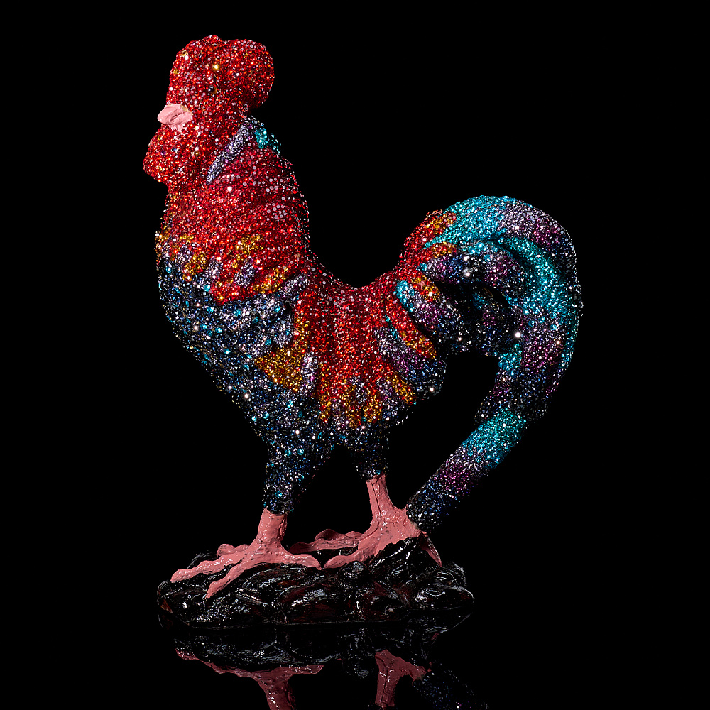 Статуэтка с хрустальными стразами «Петух» - интернет магазин Русь Велика я 