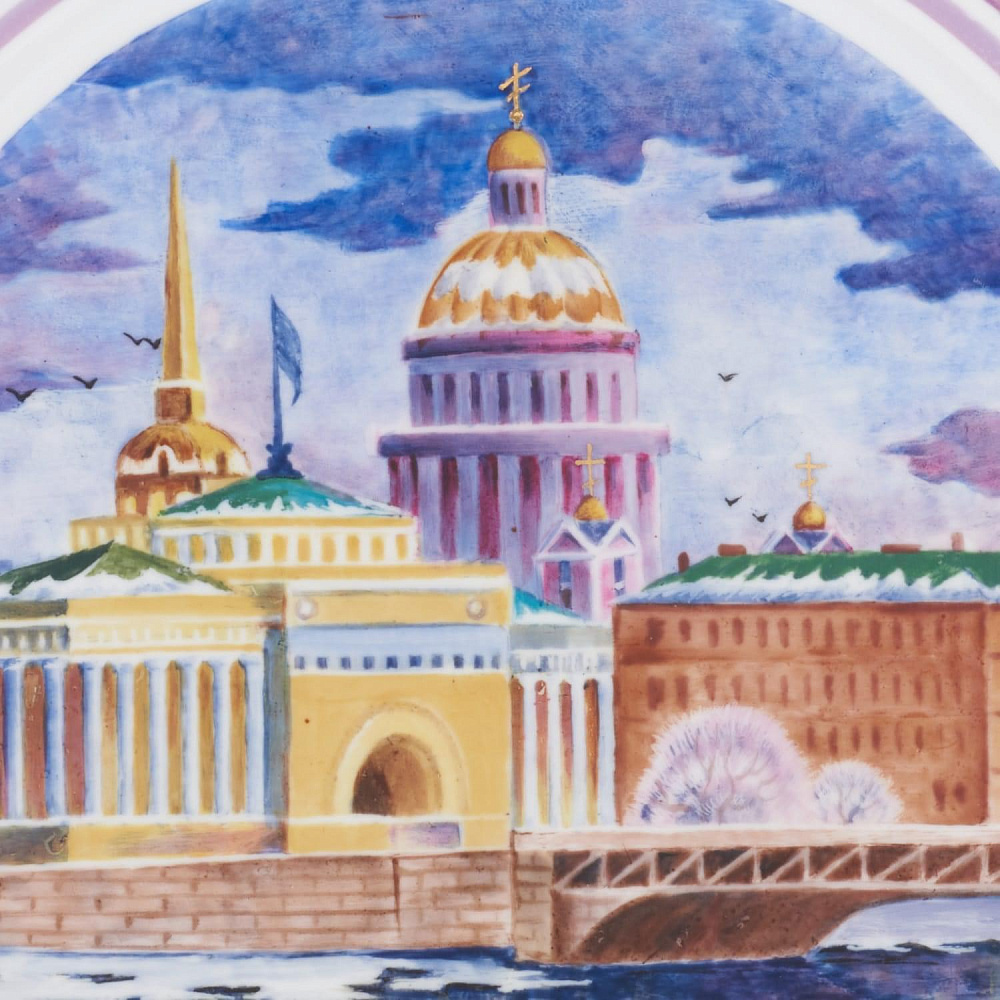 Тарелка сувенирная «Санкт Петербург. Вид с Невы» - интернет магазин Русь Велика я фото 1