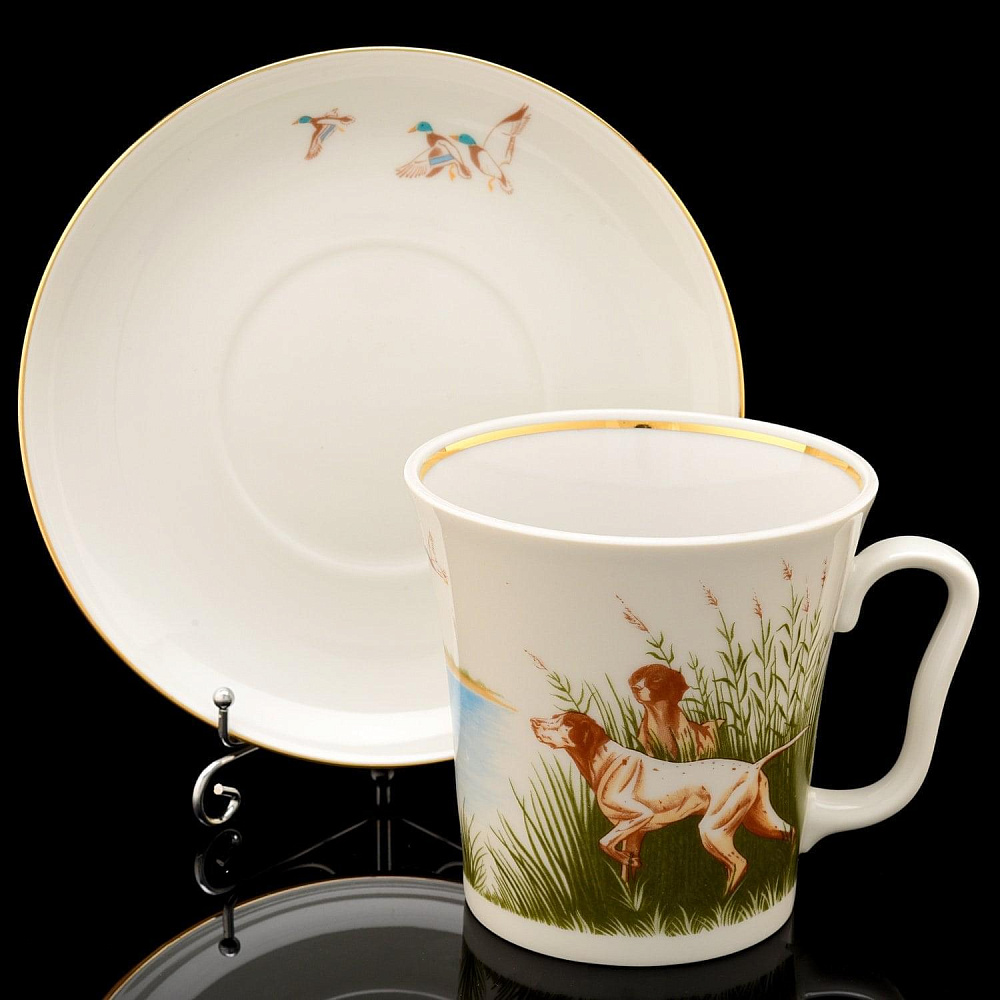 Чайная пара «Утки пролетели» форма «Ленинградский» ИФЗ - интернет магазин Русь Велика я фото 1