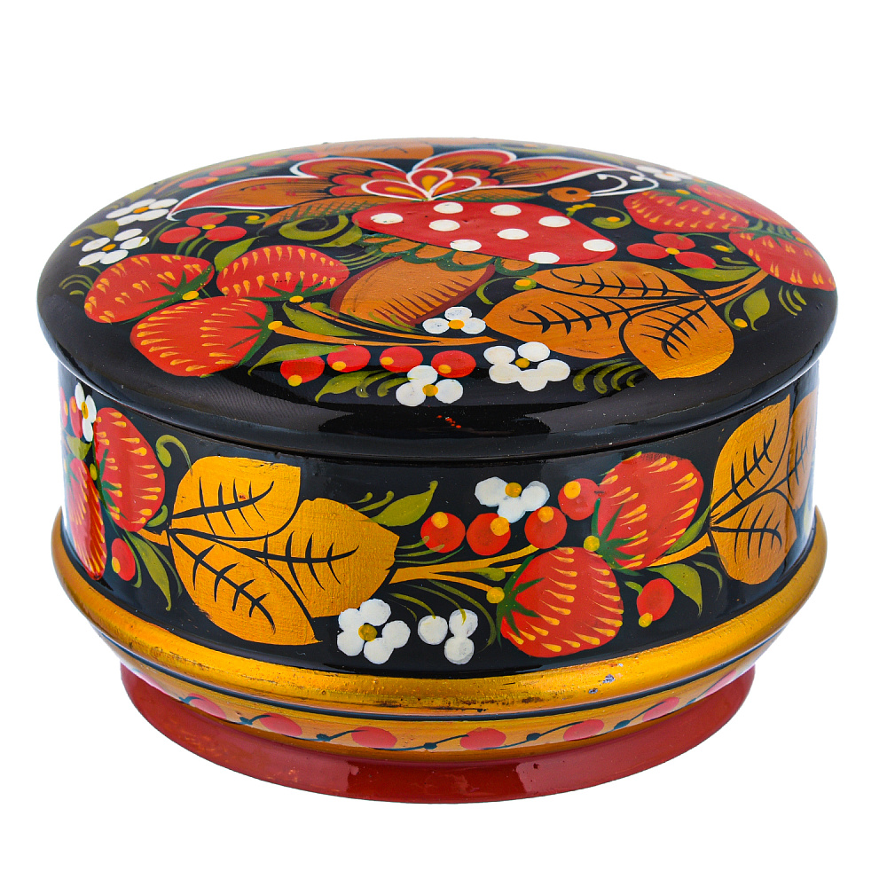 Шкатулка «Гриб». Хохлома - интернет магазин Русь Велика я фото 1