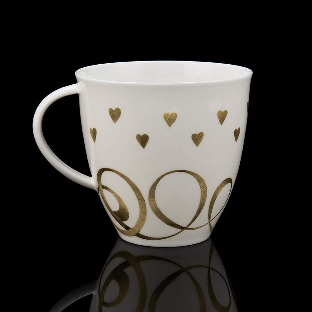 Чайная пара 250 мл «Сердечки». Форма Оливия. ИФЗ - интернет магазин Русь Велика я фото 3