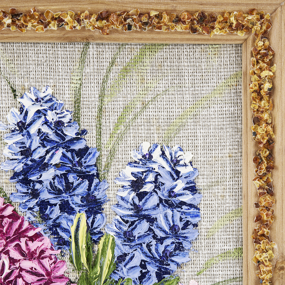 Панно в янтарной раме «Букет цветов» 27х18 см - интернет магазин Русь Велика я фото 2