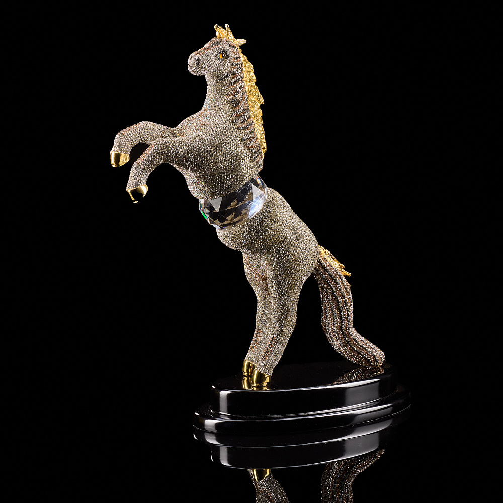Символ 2026 года. Скульптура с хрустальными стразами «Лошадь» - интернет магазин Русь Велика я фото 2