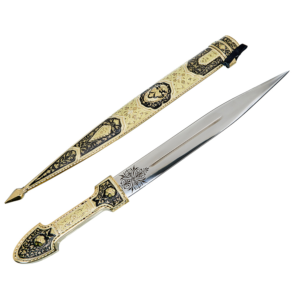 Подарочный набор с кинжалом и рожками для вина «Ирбис» - интернет магазин Русь Велика я фото 2