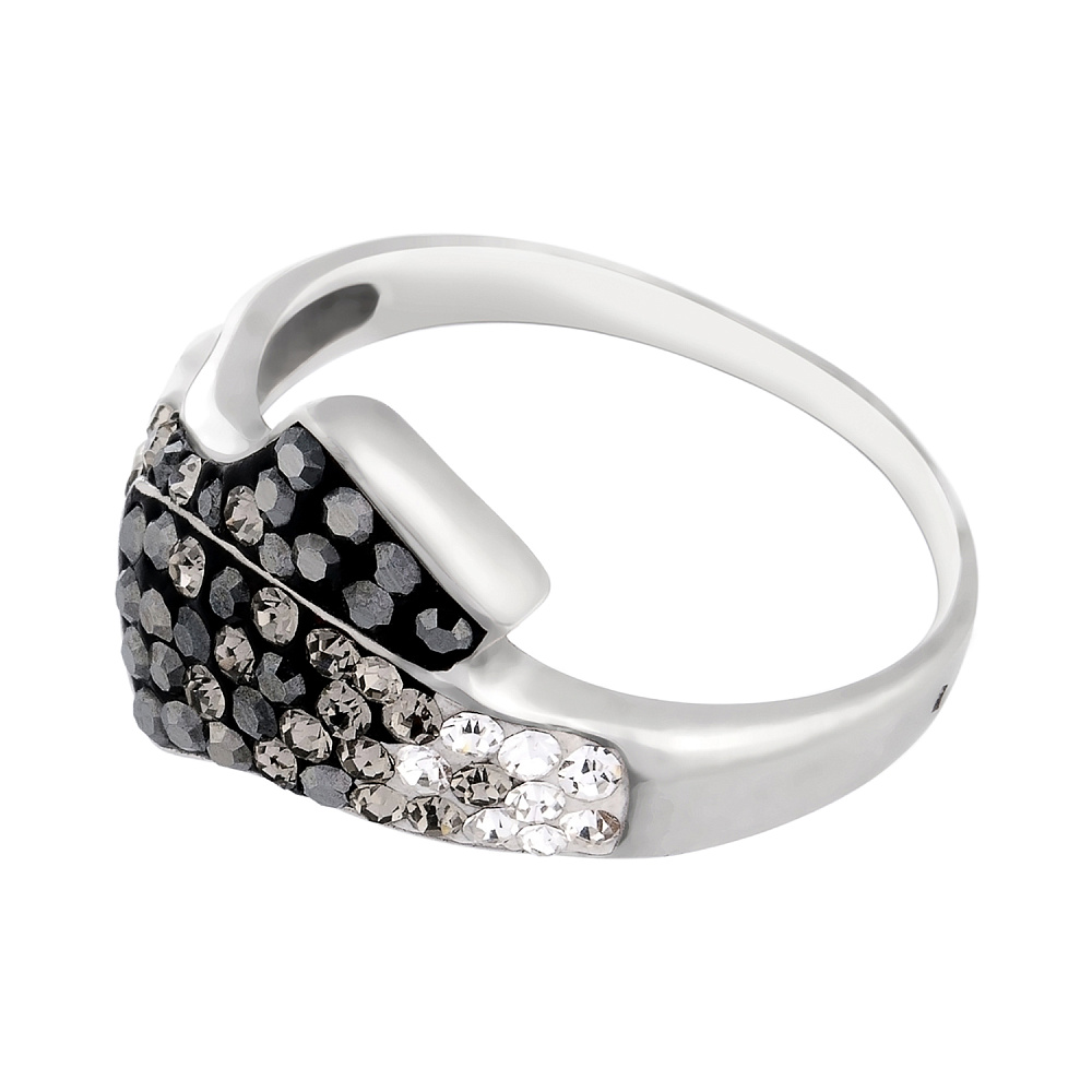 Кольцо с кристаллами Сваровски. Серебро 925* - интернет магазин Русь Велика я фото 1
