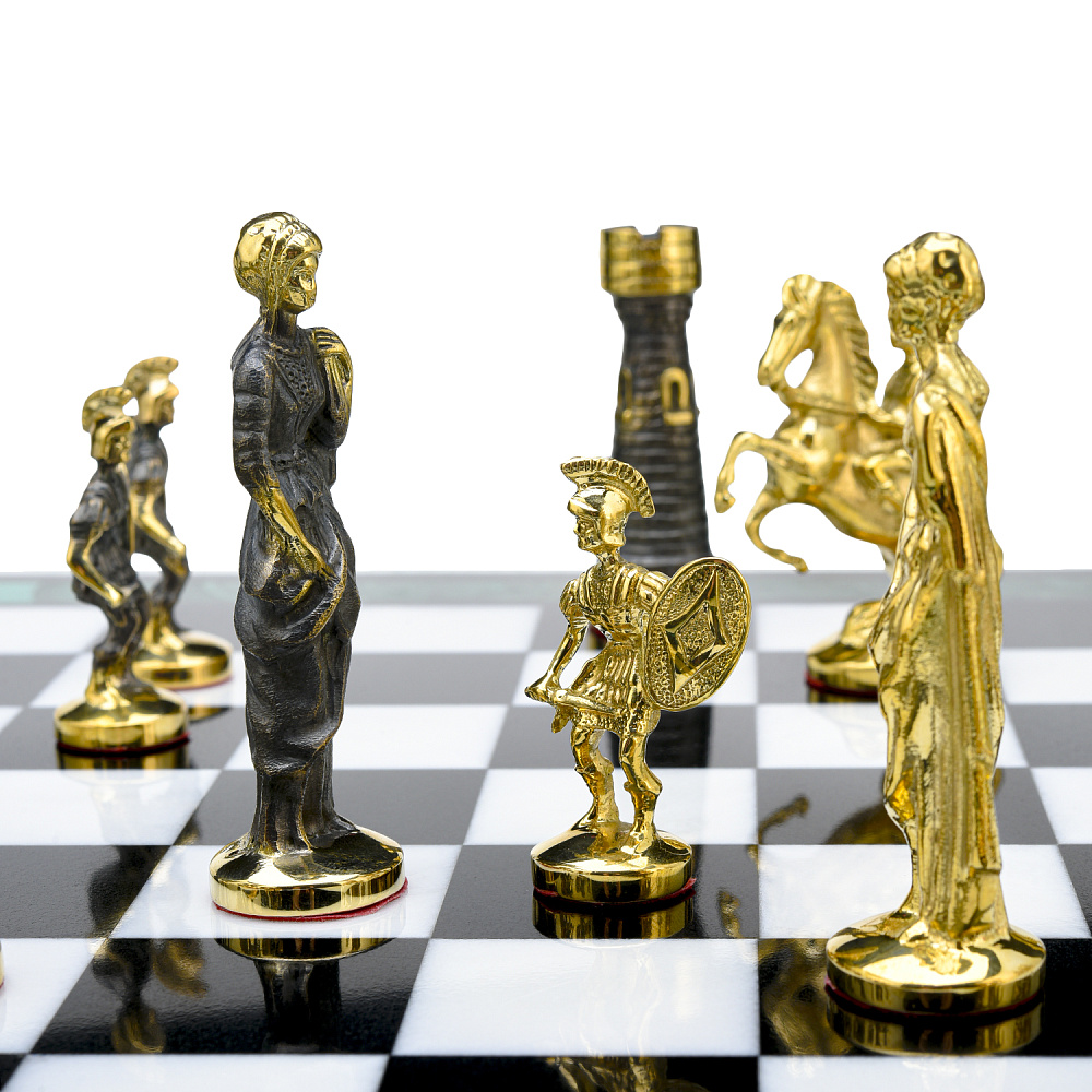 Шахматы из камня «Римские» 39х39 см - интернет магазин Русь Велика я фото 7