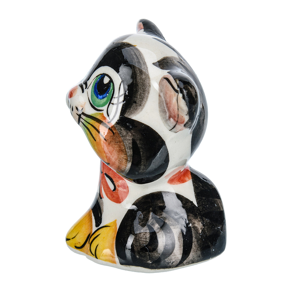 Статуэтка «Кот задумчивый». Гжель в цвете - интернет магазин Русь Велика я фото 2