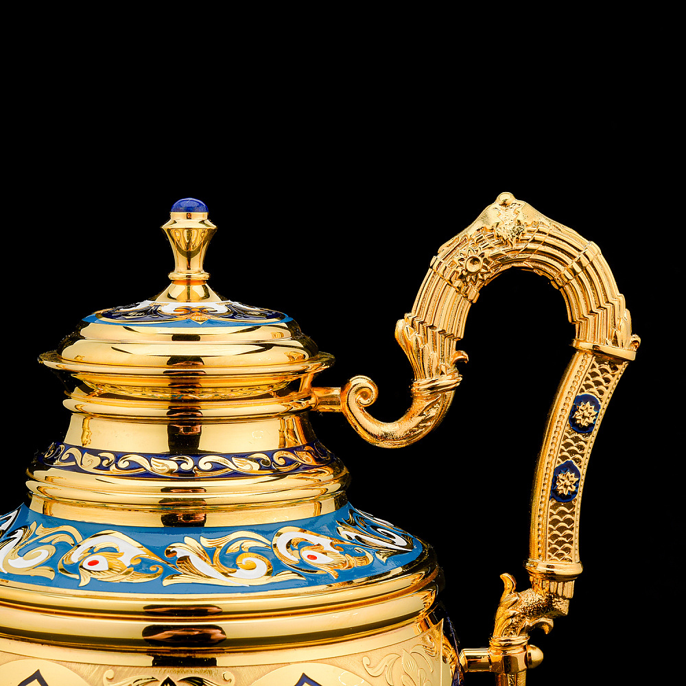 Чайный сервиз на 6 персон «Гжель». Златоуст - интернет магазин Русь Велика я фото 2