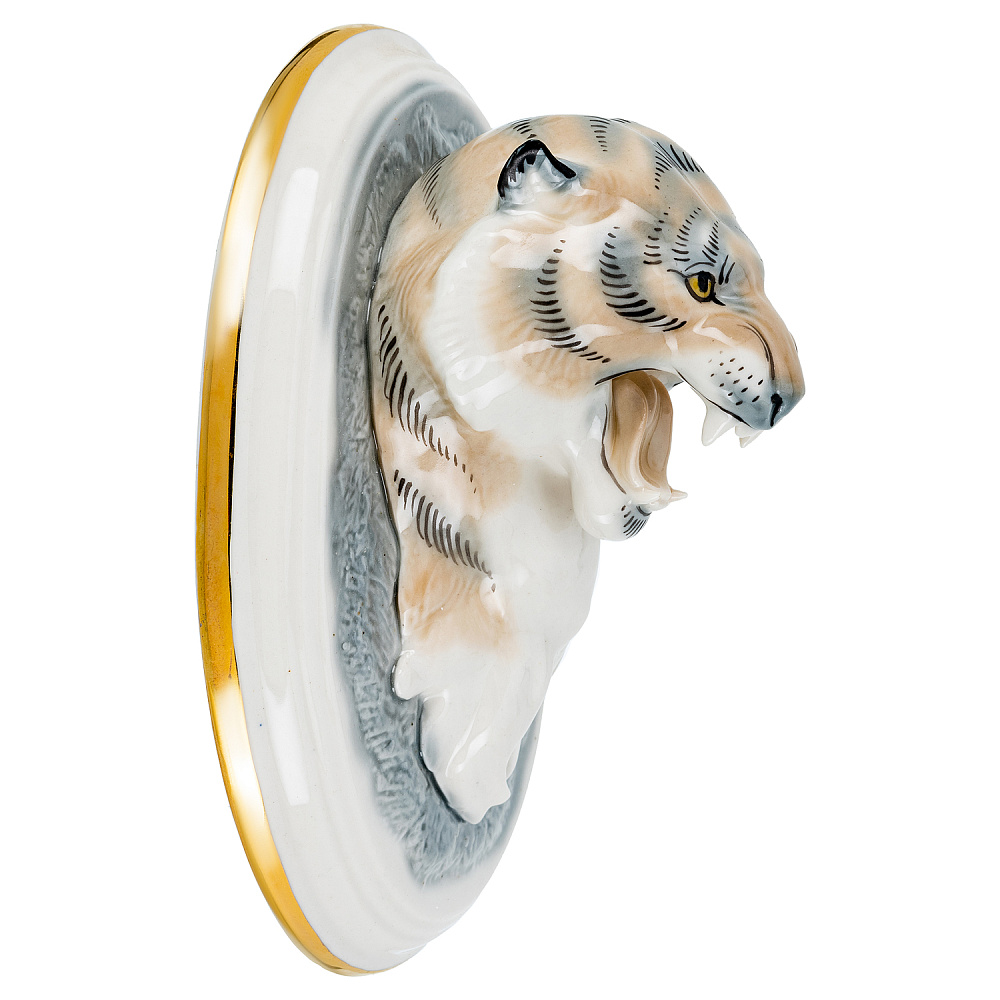 Панно фарфоровое «Тигр». Серия «Трофеи» 10х16 см - интернет магазин Русь Велика я фото 4