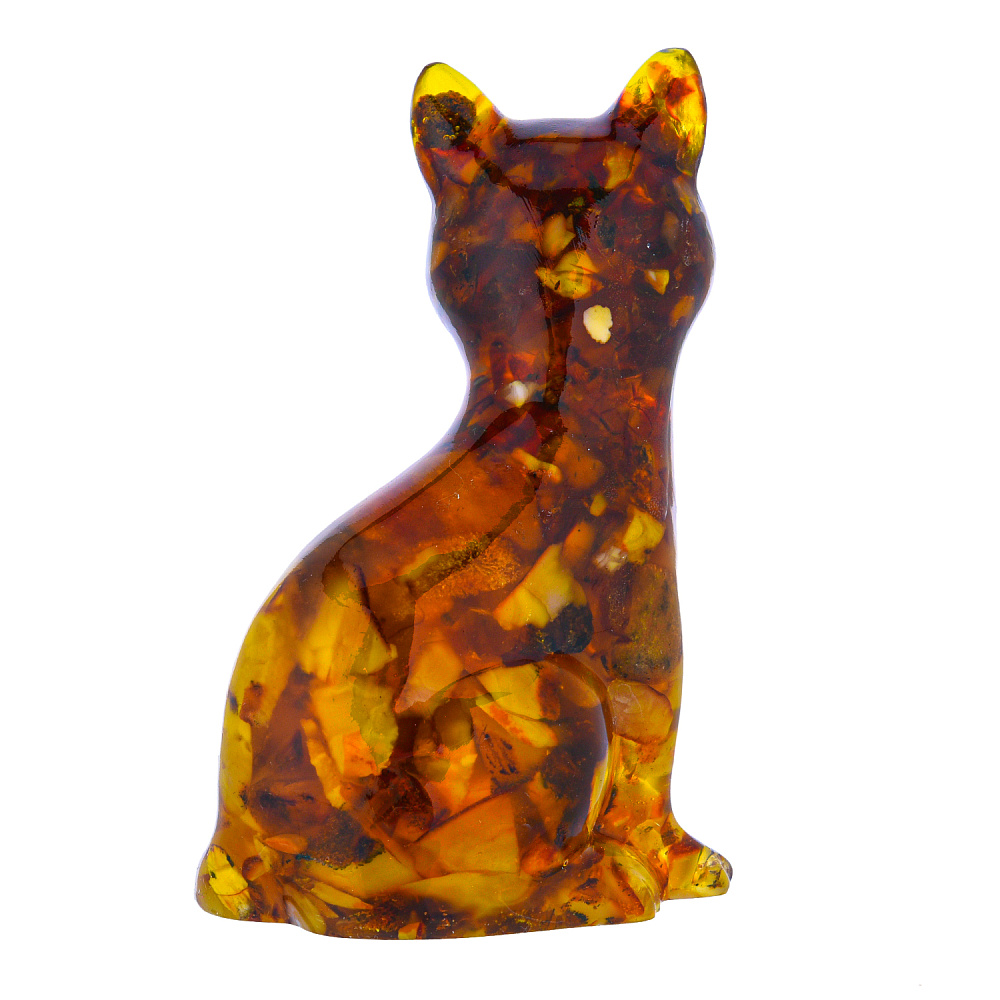 Статуэтка из янтаря «Кошка» - интернет магазин Русь Велика я фото 2