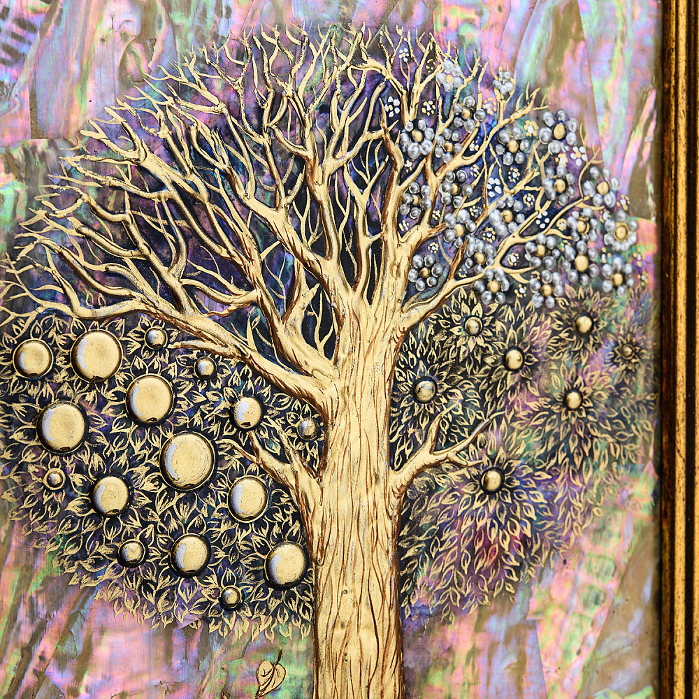 Картина перламутровая «Четыре времени года» 35х25 см - интернет магазин Русь Велика я фото 2