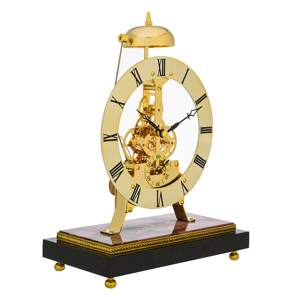 Часы каминные «Скелетон с боем». Златоуст - интернет магазин Русь Велика я фото 1