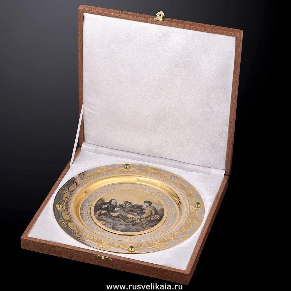 Декоративная тарелка-панно «Охота» Златоуст - интернет магазин Русь Велика я фото 1