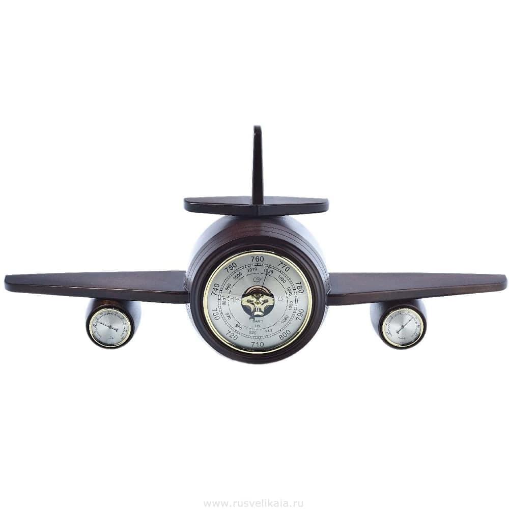 Метеостанция «Самолет» настенная с барометром, термометром и гигрометром - интернет магазин Русь Велика я 