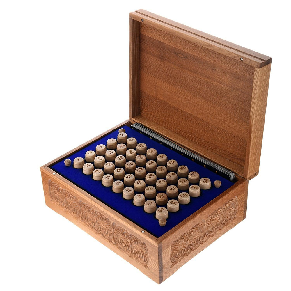 0050706/RTR-73.L  РУССКОЕ ЛОТО «Утро в сосновом лесу» (шкатулка из мореного ясеня) - интернет магазин Русь Велика я фото 2