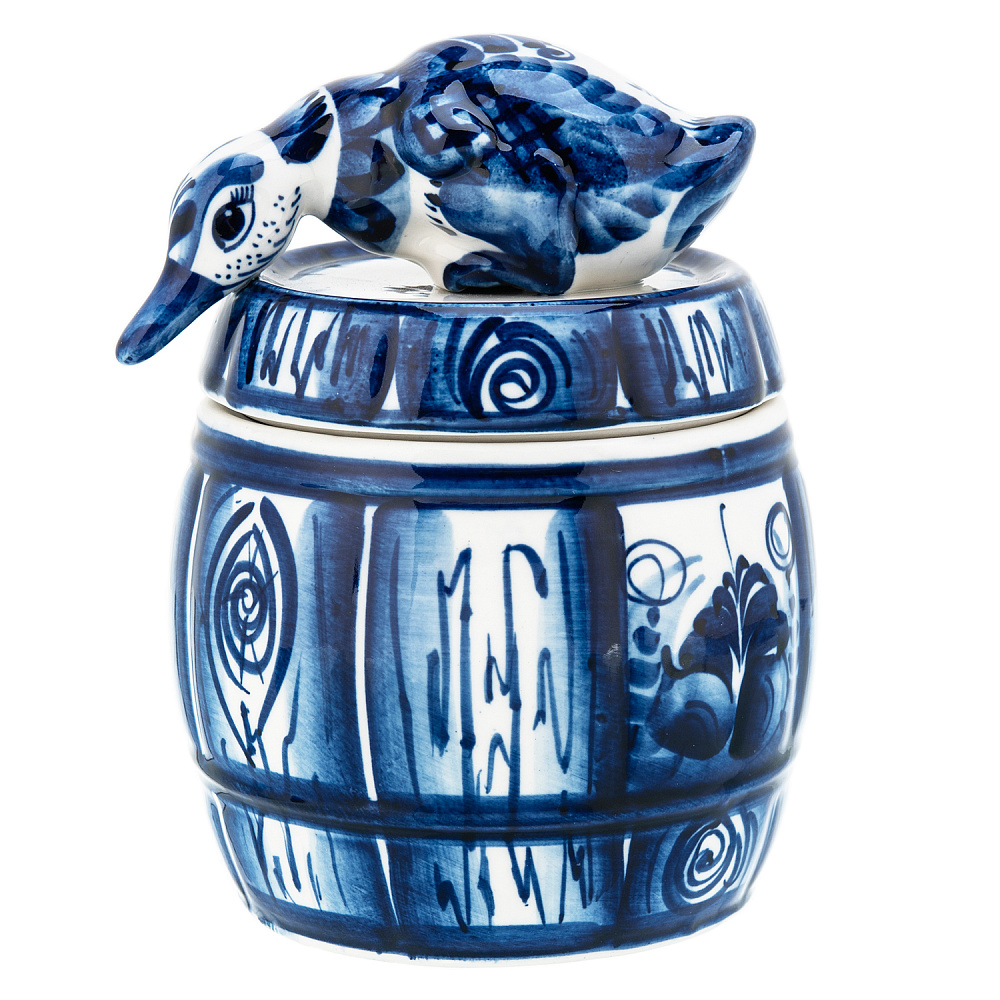 Икорница «Уточка». Гжель - интернет магазин Русь Велика я 