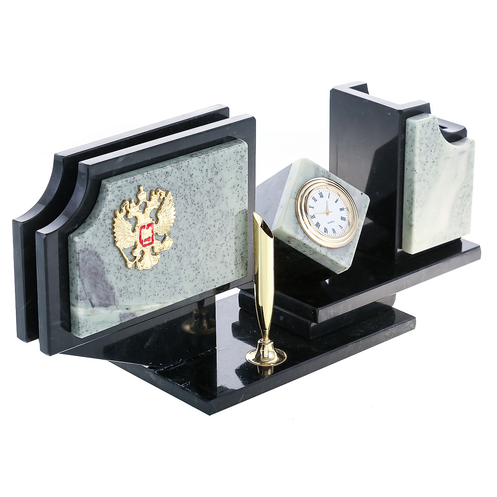 Письменный набор из натурального камня «Герб» - интернет магазин Русь Велика я фото 1