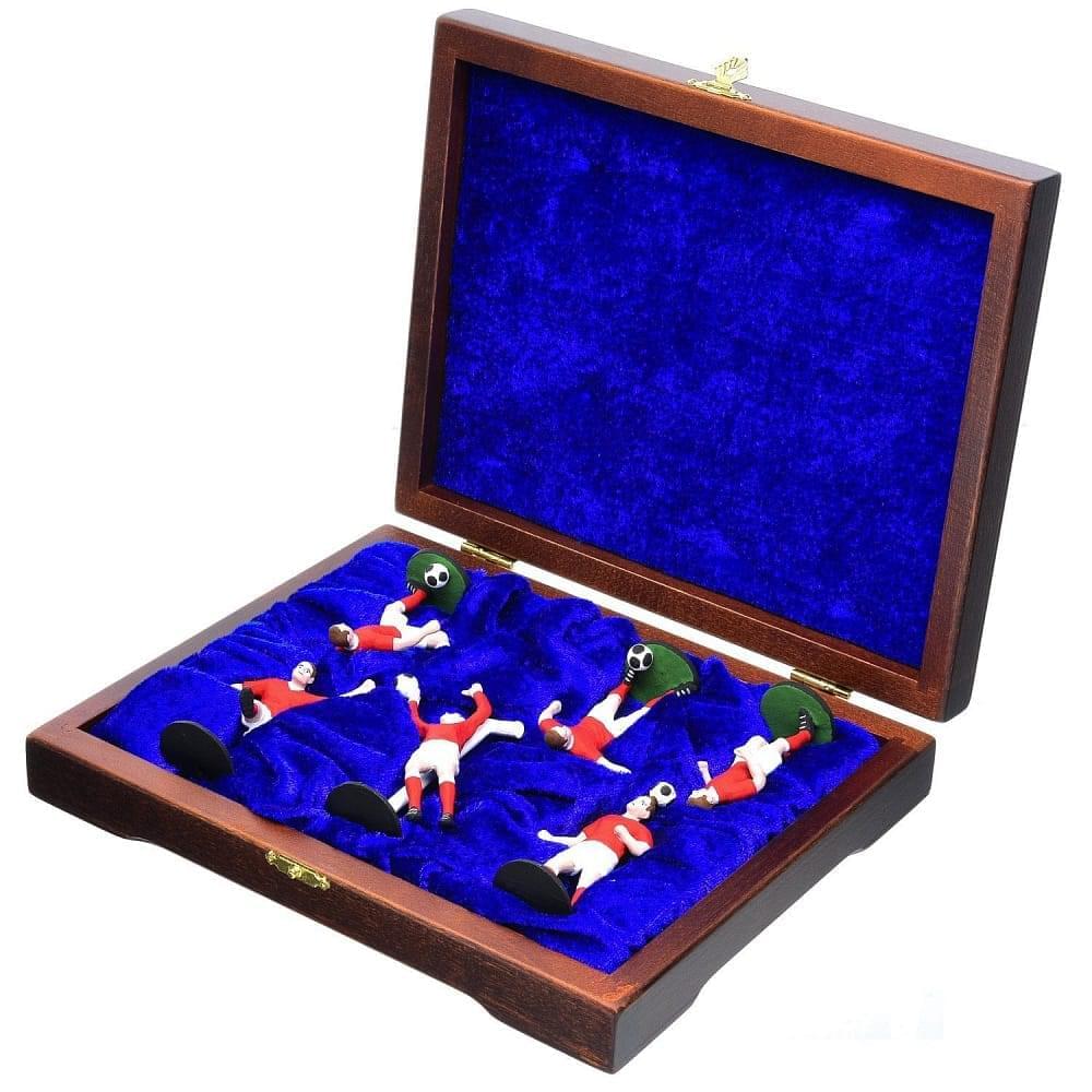 Оловянная миниатюра «Футбол» (цвет красно-белый) в шкатулке - интернет магазин Русь Велика я фото 7