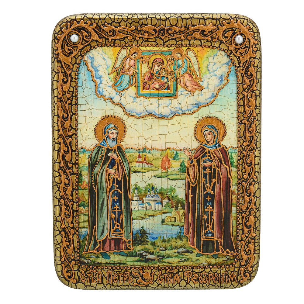 Икона «Петр и Феврония» 20х15 см - интернет магазин Русь Велика я 
