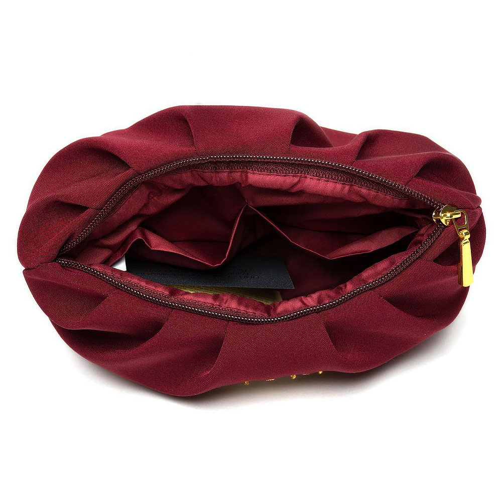 Косметичка «Аида». Бордовая с вышивкой - интернет магазин Русь Велика я фото 3