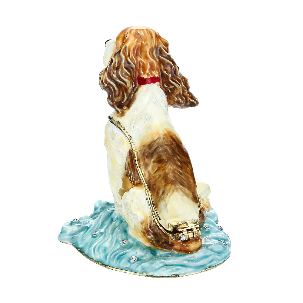 Шкатулка «Спаниель». Традиции Фаберже - интернет магазин Русь Велика я фото 3