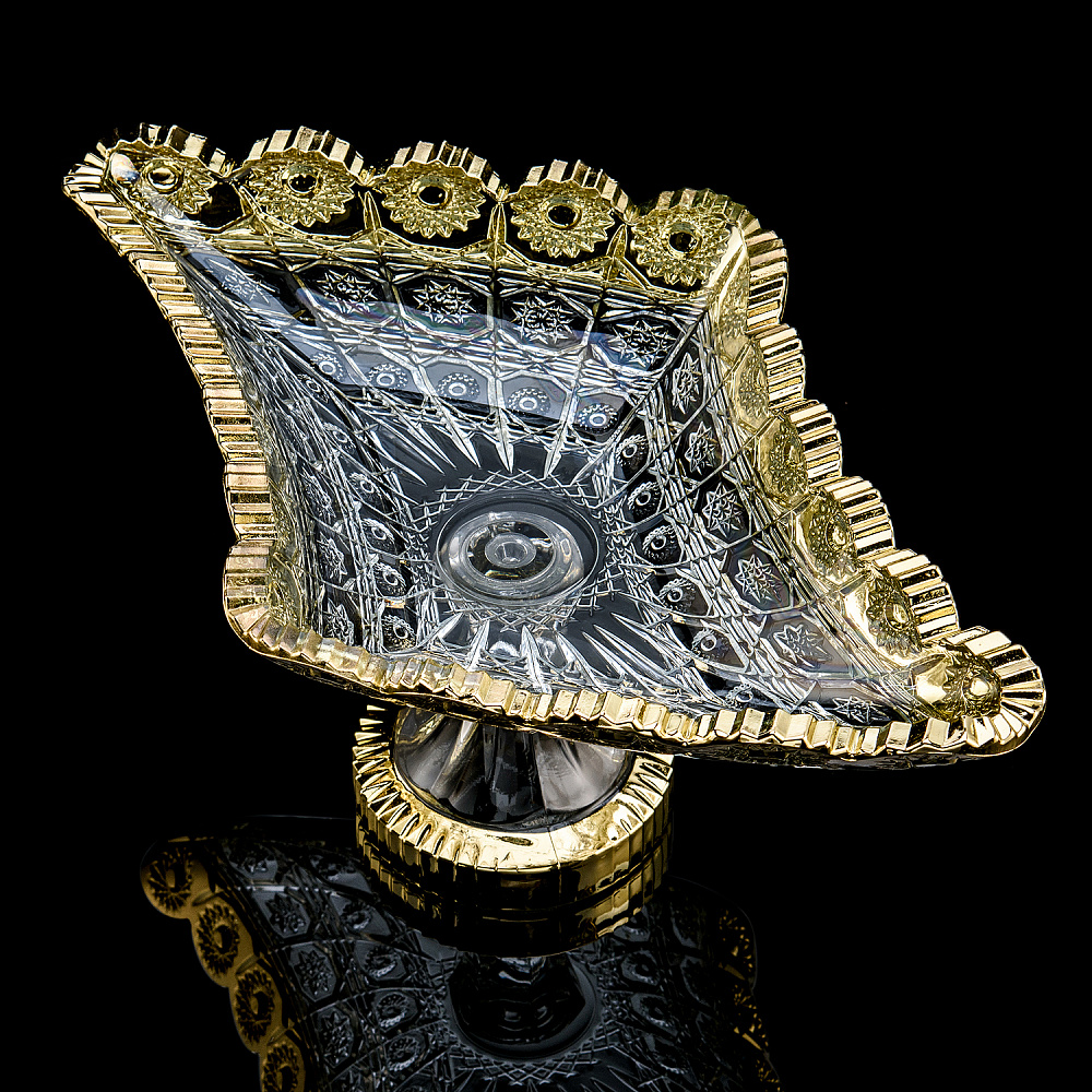 Ваза для фруктов с позолотой - интернет магазин Русь Велика я фото 5