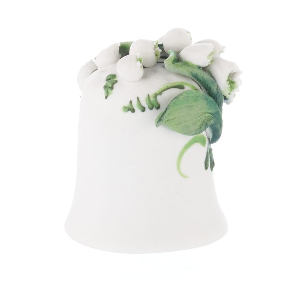 Наперсток фарфоровый «Цветы» с ручной лепкой - интернет магазин Русь Велика я фото 7