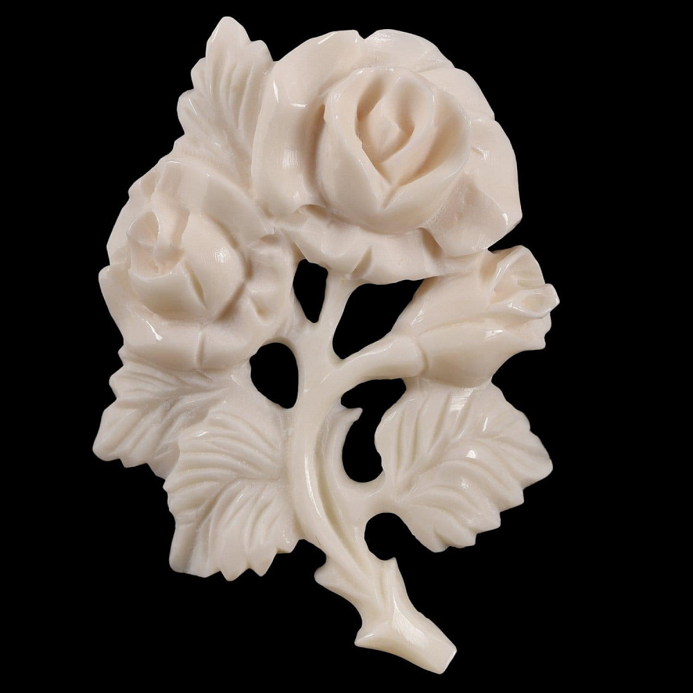 Брошь из рога лося «Цветы» - интернет магазин Русь Велика я фото 3