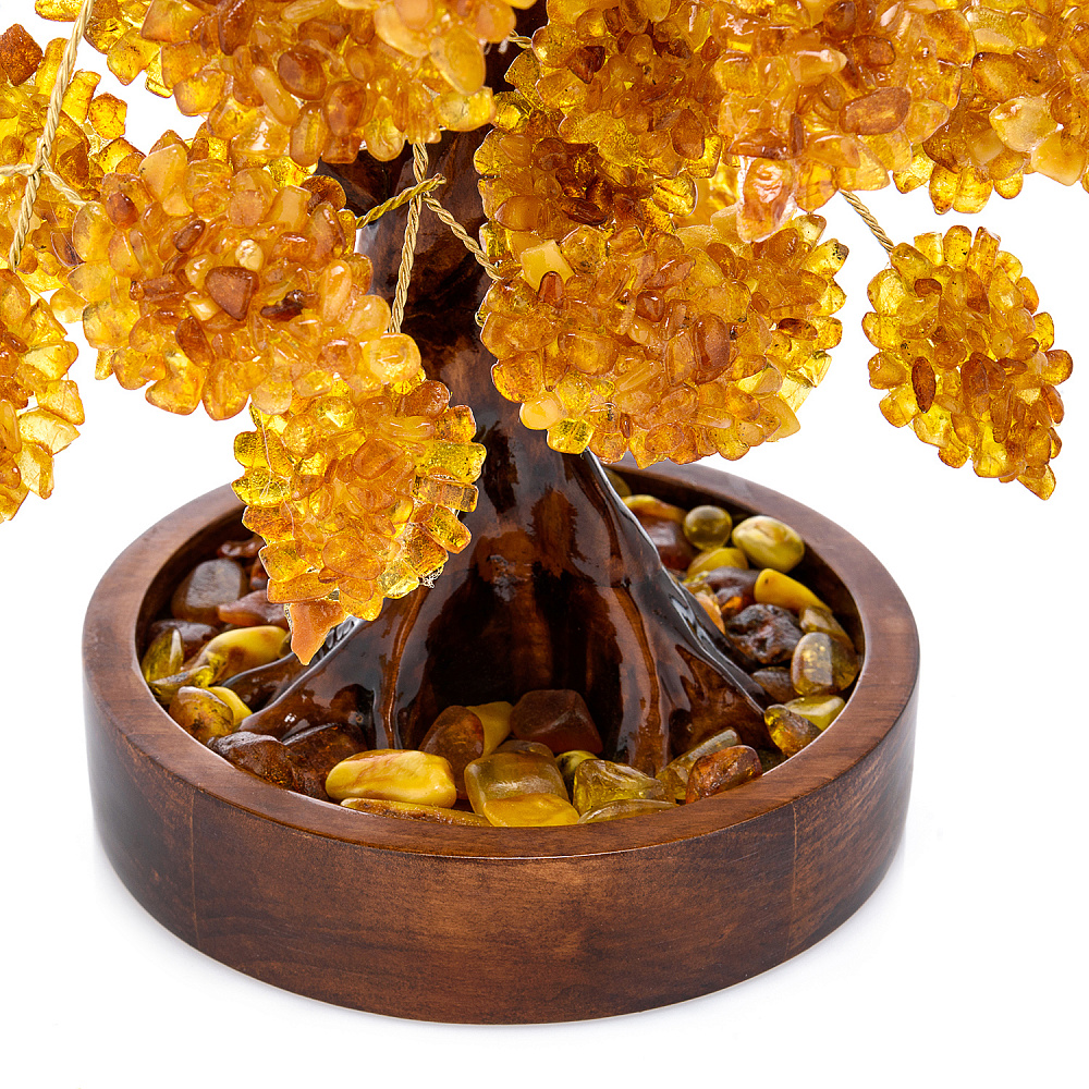 Денежное дерево из янтаря. Высота 32 см - интернет магазин Русь Велика я фото 3