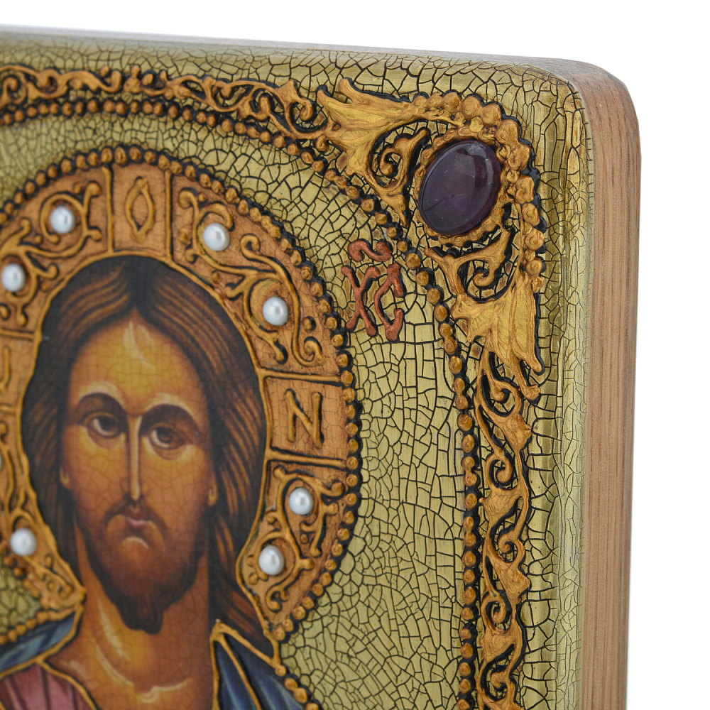 Венчальная пара икон «Божья Матерь Владимирская и Вседержитель» 15х20 см - интернет магазин Русь Велика я фото 9