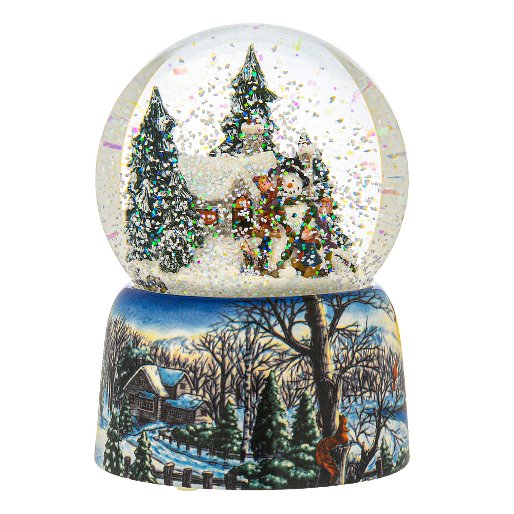 Стеклянный шар со снегом «Зимние каникулы» - интернет магазин Русь Велика я 