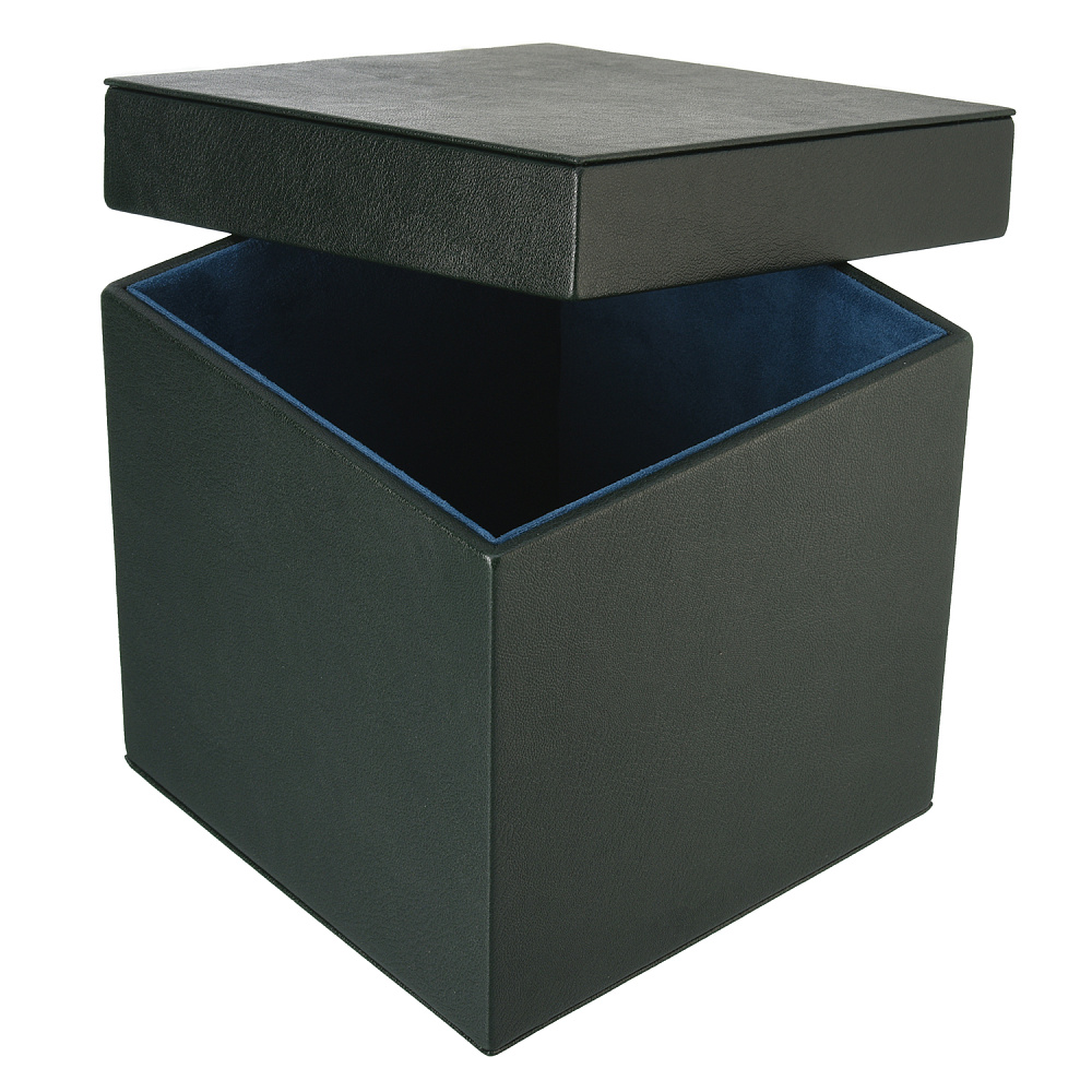 Подарочная упаковка из экокожи темно-зеленая 16х16х16 см - интернет магазин Русь Велика я фото 1