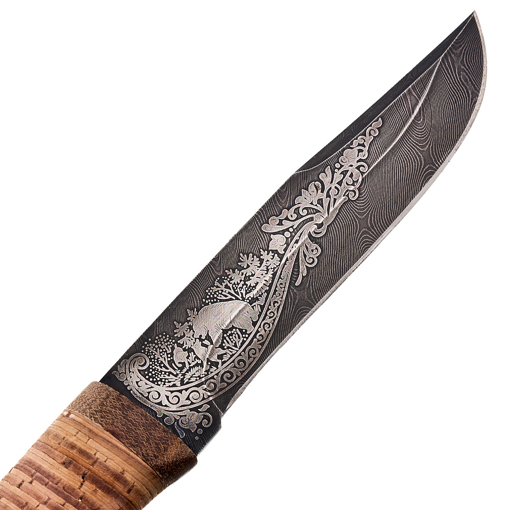 Нож сувенирный из дамасской стали. Златоуст - интернет магазин Русь Велика я фото 3