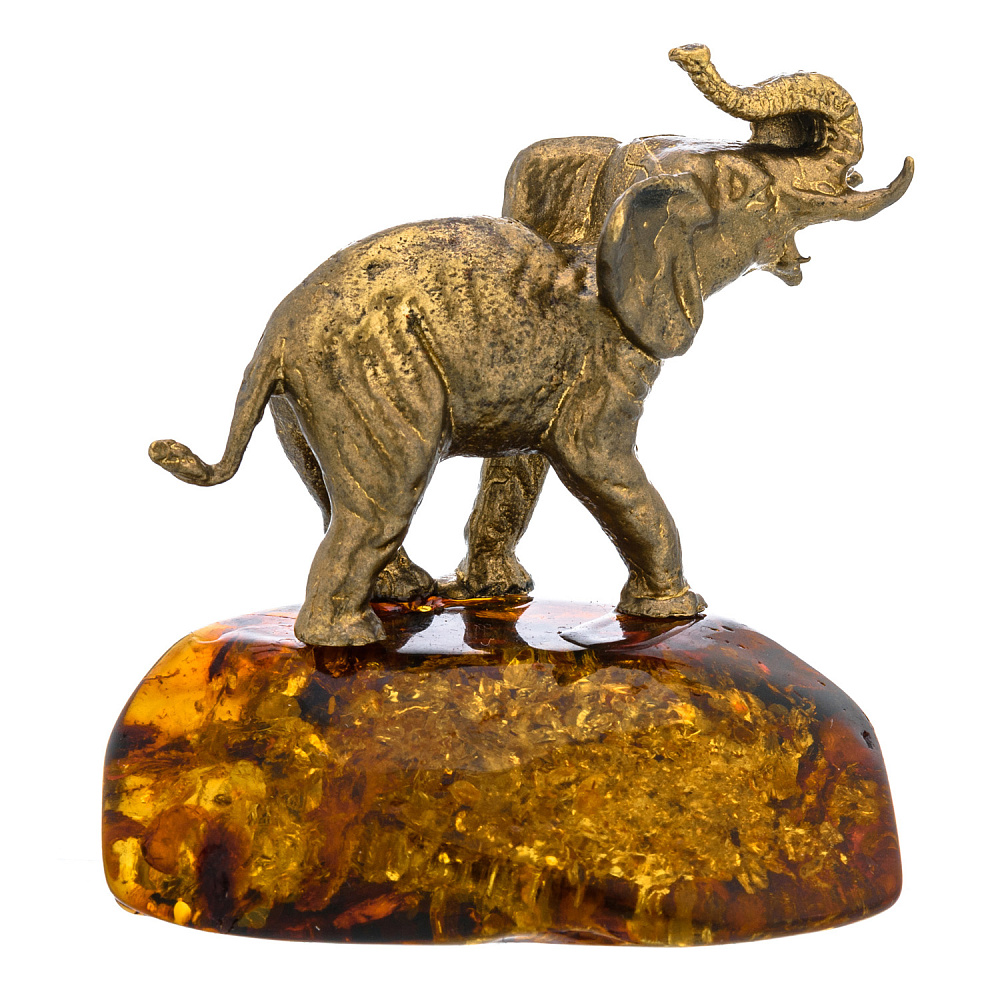 Статуэтка с янтарем «Слон удачи» - интернет магазин Русь Велика я 