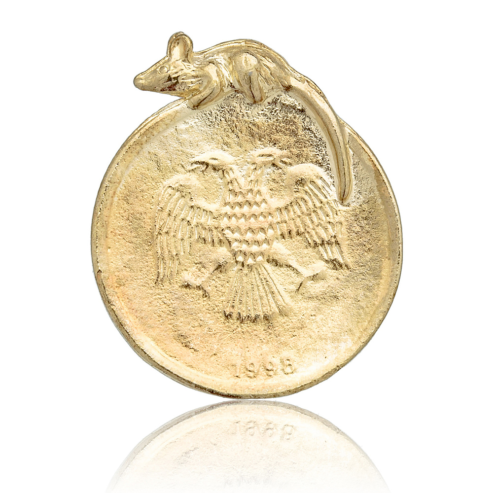 Денежный талисман «Мышь на монете» - интернет магазин Русь Велика я фото 1