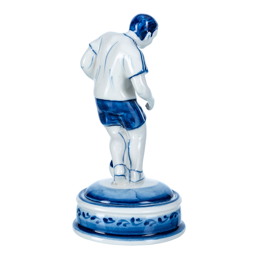 Статуэтка «Футболист». Гжель - интернет магазин Русь Велика я фото 3