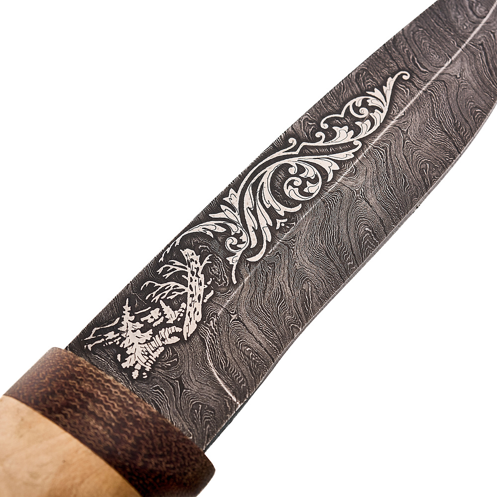 Нож сувенирный из дамасской стали «Олимп-5». Златоуст - интернет магазин Русь Велика я фото 4