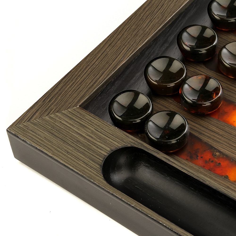 Нарды из янтаря и морёного дуба «Волк» - интернет магазин Русь Велика я фото 10