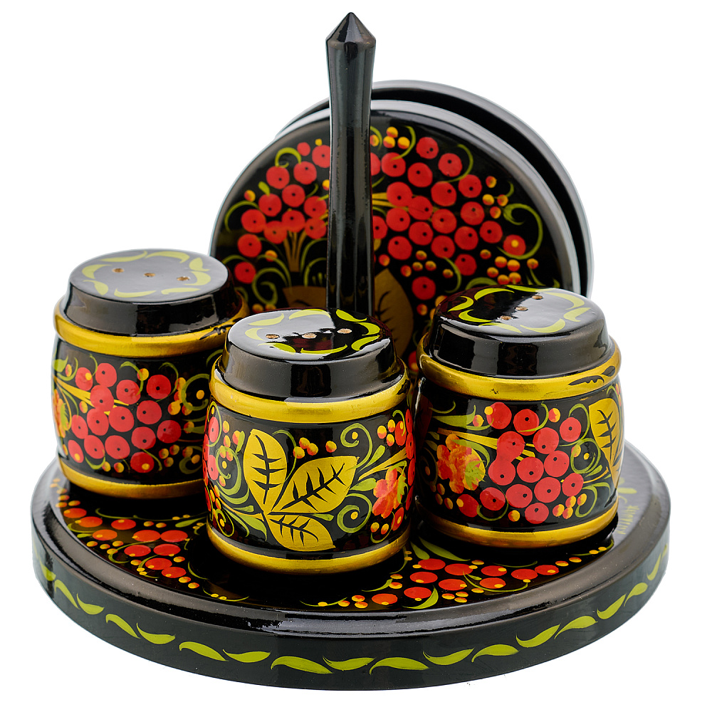 Набор для специй «По вкусу». Хохлома - интернет магазин Русь Велика я 
